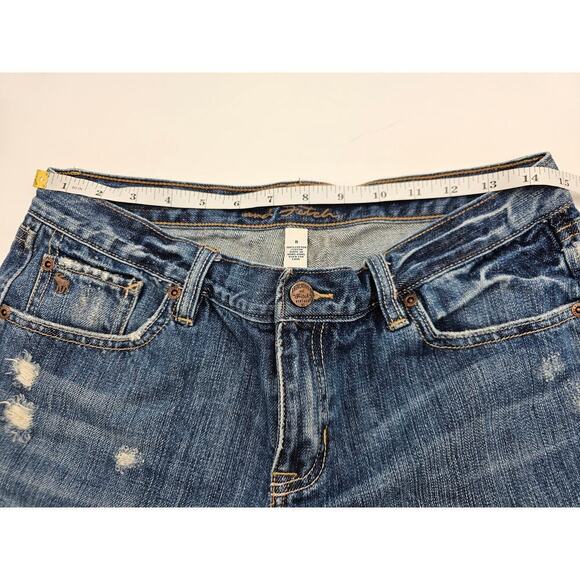 Abercrombie & Fitch Women's Size 8 Cotton Medium Wash Cuffed Bermuda Shorts - Picture 6 of 8